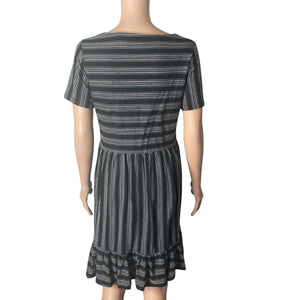 Vero Moda Dress Womens XS Nimue Striped V-neck Flounce Hem New