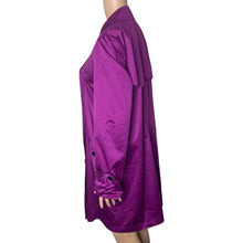 Load image into Gallery viewer, Lauren Ralph Lauren Trench Coat Womens Medium Purple Satin Feel