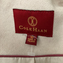 Load image into Gallery viewer, Cole Haan Cashmere Wool Blend Coat Womens 10 Beaver Fur Collar Ivory