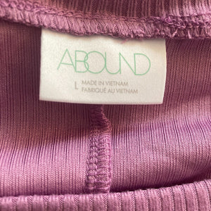 ABOUND Crop Top Womens XS Purple Rib Knit Stretch