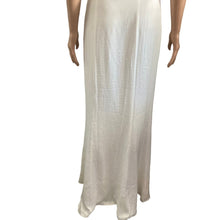 Load image into Gallery viewer, Chi Chi London Dress Womens Size 6 One Shoulder White Satin Chiffon Front Slit