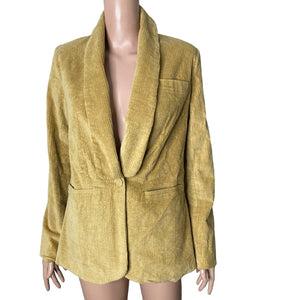 Vintage Signature Corduroy Jacket Womens Size Small Golden Beige