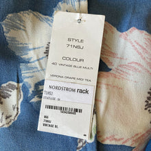 Load image into Gallery viewer, French Connection Dress Womens 8 Verona Drape Midi Floral Blue New