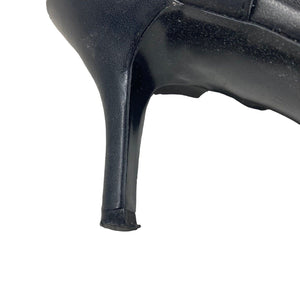 BCBGeneration BG-Ganesa Leather Heels Womens 7.5 Zipper Accents Open Toe Slingback