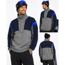 Load image into Gallery viewer, Vintage Obermeyer Sweater Mens Medium Wool Blend Black Gray Blue