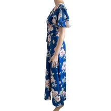 Load image into Gallery viewer, French Connection Dress Womens 8 Verona Drape Midi Floral Blue New