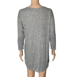 Bobeau Sweater Womens Tunic Sweater Womens Size Medium Gray Heathered Pullover