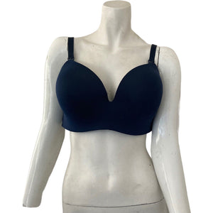 Auden Bra Womens 42D Navy Blue Wire Free Padded New Plus Size