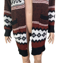 Load image into Gallery viewer, Dreamers Long Cardigan Womens Medium Aztec Multicolored Open Front