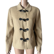 Load image into Gallery viewer, Talbots Camel Toggle Jacket Coat Tan Beige Women’s 10 Made in Italy