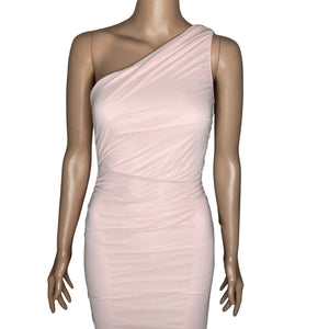 Love X Design Dress Womens XS One Shoulder Light Pink Body Con