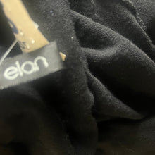 Load image into Gallery viewer, Elan Black Fringe Wrap Shawl Cardigan Sweater XS