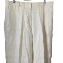 Load image into Gallery viewer, Lauren Ralph Lauren Linen Pants Womens 16 Ivory Straight Leg Dress Trousers