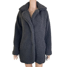 Load image into Gallery viewer, Lucky Brand Fleece Coat Womens XS Charcoal Black Snap Button Front New