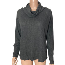 Load image into Gallery viewer, Bobeau Sweater Womens Medium Turtleneck Pullover Textured Charcoal Black