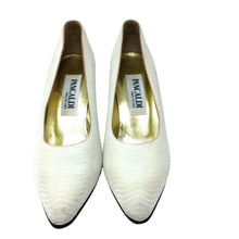 Load image into Gallery viewer, Pancaldi Pumps Womens Size 7 White Striped Heels