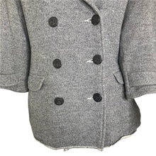 Load image into Gallery viewer, Cabi Jacket Womens Medium Shrunken Knit Peacoat Marbled Gray