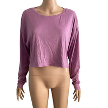 Load image into Gallery viewer, ABOUND Crop Top Womens XS Purple Rib Knit Stretch