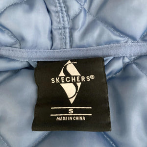 Skechers Puffer Jacket Womens Small Go Walk Light Blue Full Zip