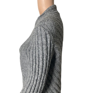 Ruby Moon Draped Sweater Womens XL Wool Blend Chunky Knit Gray Open Front