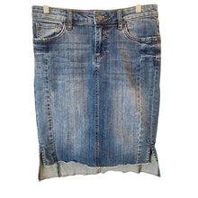 Load image into Gallery viewer, KUT From The Kloth Denim Skirt Womens 6 Blue Raw Hem Stretch Jean Mini
