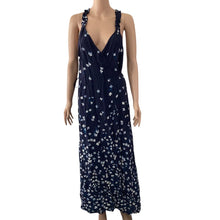 Load image into Gallery viewer, Lovestitch Maxi Dress Floral Womens Large Navy White Strappy Sleeve New