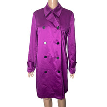 Load image into Gallery viewer, Lauren Ralph Lauren Trench Coat Womens Medium Purple Satin Feel