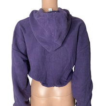 Load image into Gallery viewer, Topshop Hoodie Womens 4-6 Fleece Purple Cropped New