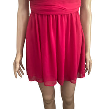 Load image into Gallery viewer, Y2K Twenty One Mini Dress Womens Small Pink Strapless Chiffon Empire Waist Party