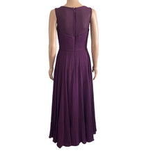 Load image into Gallery viewer, Azazie Halter Dress 4 Purple Nina Grape Gown Formal Aline Pleated Chiffon