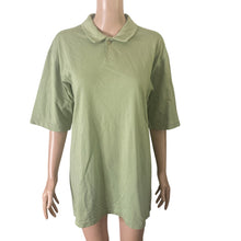 Load image into Gallery viewer, Sung Alfred Sung Mens M Green Polo Shirt Cotton Nylon Short Sleeve Casual