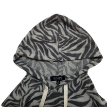 Load image into Gallery viewer, La La Land Creative Co Womens S Zebra Print Cropped Hoodie New Nordstrom