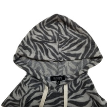 Load image into Gallery viewer, La La Land Creative Co Womens S Zebra Print Cropped Hoodie New Nordstrom