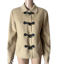 Load image into Gallery viewer, Talbots Camel Toggle Jacket Coat Tan Beige Women’s 10 Made in Italy
