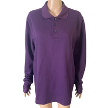 Load image into Gallery viewer, Croft &amp; Barrow Performance Polo Shirt Mens L Purple Cool Dry Long Sleeve Golf