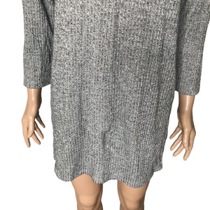 Bobeau Sweater Womens Tunic Sweater Womens Size Medium Gray Heathered Pullover