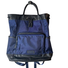 Load image into Gallery viewer, Versace Parfums Mens back Pack Blue Nylon Leather New COA