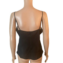 Load image into Gallery viewer, Lauren Ralph Lauren Petite Cami Top Womens 10P Black Chiffon V Neck Layered