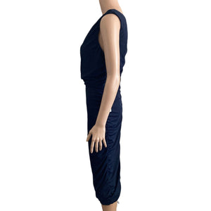 Love X Design Dress Womens XL One Shoulder Navy Blue Body Con