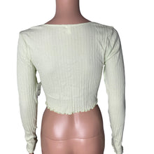 Load image into Gallery viewer, BP Crop Top Womens Large Lime Green Knit Ribbed