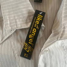 Load image into Gallery viewer, Like an Angel Jacket Womens Size 1X Beige White Stripped Linen Blend New