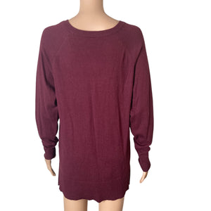 Bobeau Sweater Womens Medium Burgundy Pullover New