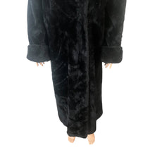 Load image into Gallery viewer, Vintage Monterey Fashions Black Faux Fur Long Coat Womens XL- 2XL Made in USA Glam
