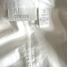 Load image into Gallery viewer, Chicos Jacket Womens XL Chicos 3 EyeLet White