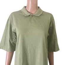Load image into Gallery viewer, Sung Alfred Sung Mens M Green Polo Shirt Cotton Nylon Short Sleeve Casual