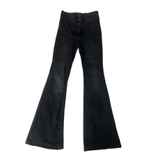 Load image into Gallery viewer, We The Free Free People Black Flare Jeans Womens 26S High Rise Stretch Denim