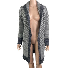Load image into Gallery viewer, Sanctuary Sweater Long Cardigan Women&#39;s Small Gray &amp; White