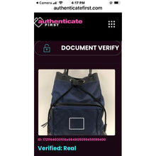 Load image into Gallery viewer, Versace Parfums Mens back Pack Blue Nylon Leather New COA