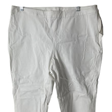 Load image into Gallery viewer, 1901 Pants Womens Size 14 White Pull On Slim Straight Leg Side Slit Stretch