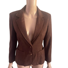 Load image into Gallery viewer, Vintage Pendleton Wool Blazer Womens 36 Small Brown USA Made Tailored